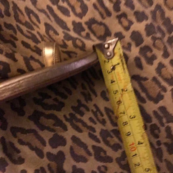 Micheal Kors  size 10 metallic gold w/ clear lucite heel toe strap & gold - Picture 12 of 13